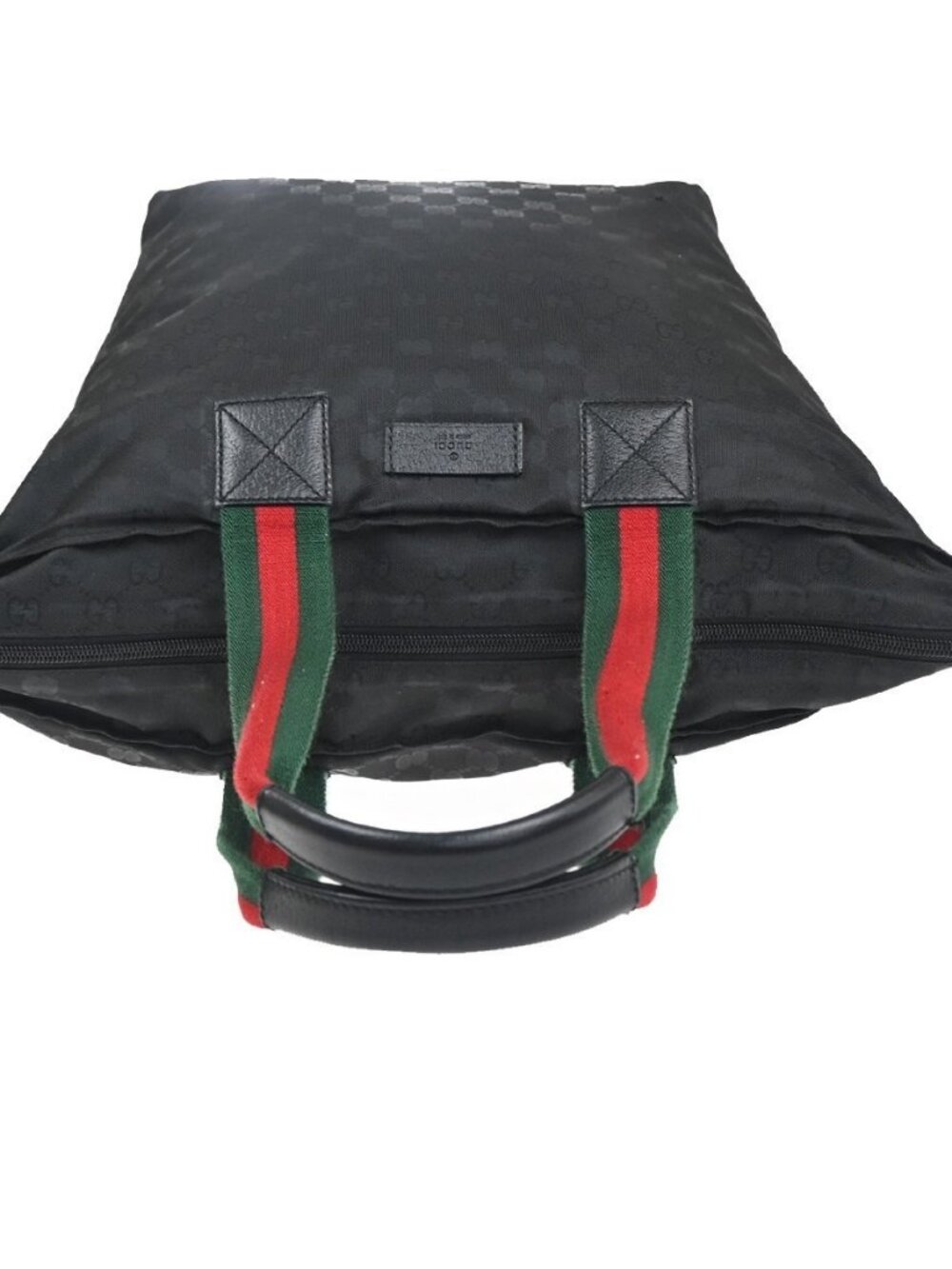 GUCCI Logo GG Pattern Sherry Travel Shoulder Bag Nylon Leather Black 64KC779 - Picture 5 of 16